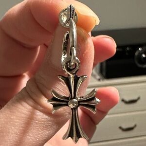 Chrome Hearts Silver Cross Earring Charm